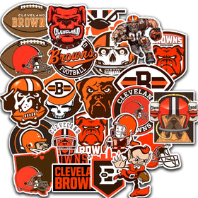 RAINBLOC Cleveland stickers pack collection for sports fans on laptops and bottles.