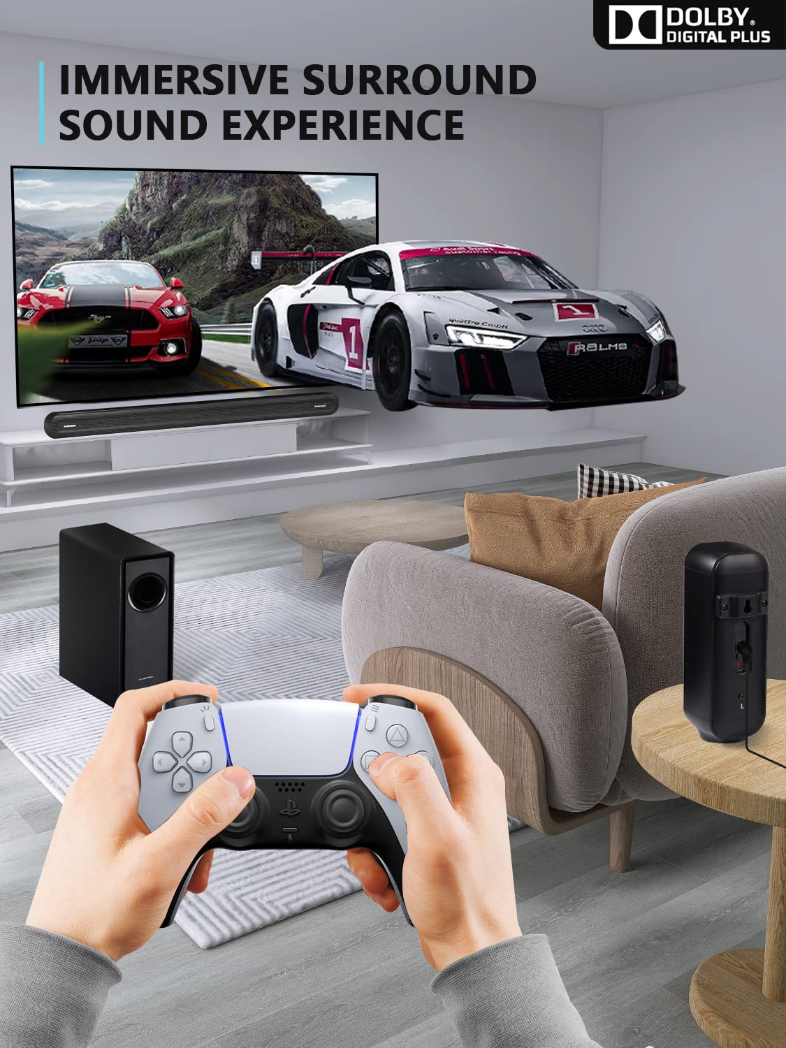 RAINEVERRY HDMI ARC cable connects TV for seamless audio return