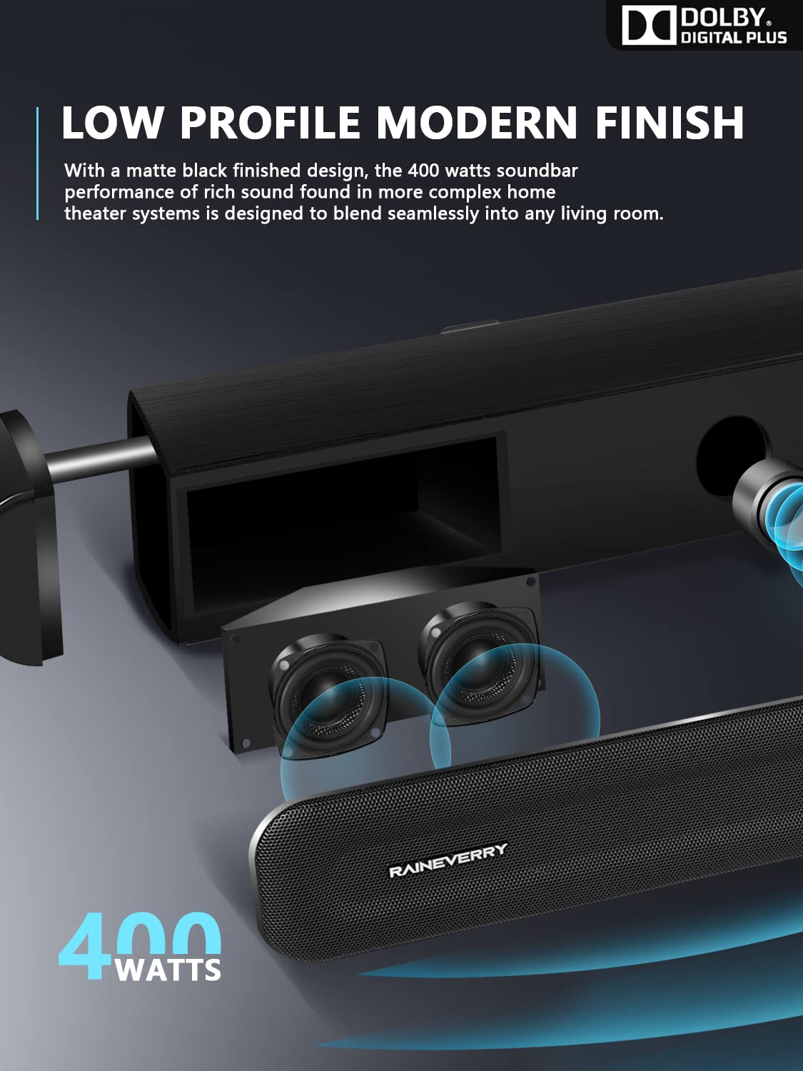 RAINEVERRY smart remote control enables quick EQ and mode changes