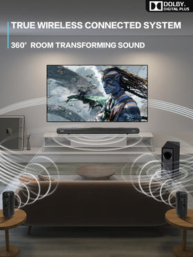 RAINEVERRY wireless subwoofer 16-inch delivers deep bass for cinema and music
