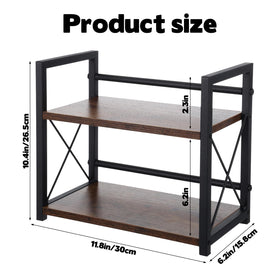 Wood and metal contrast on Rainmae rack for CDs and game discs.