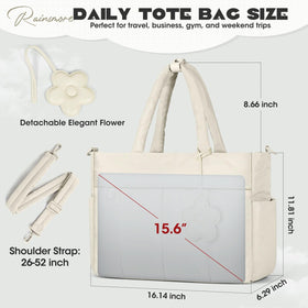 RAINSMORE elegant quilted design complements professional outfits.