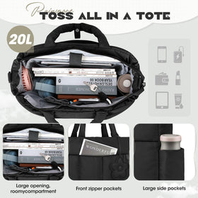 RAINSMORE laptop tote padded-ipad-pocket supports safe device transport.