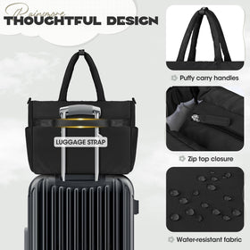 RAINSMORE laptop tote quick-access-pockets keep keys and phone within reach.