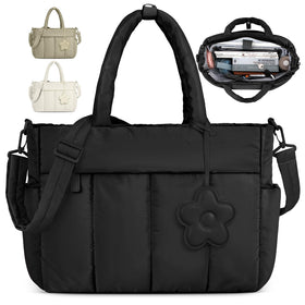 RAINSMORE laptop tote quilted-design for chic everyday carry and reliable organization.