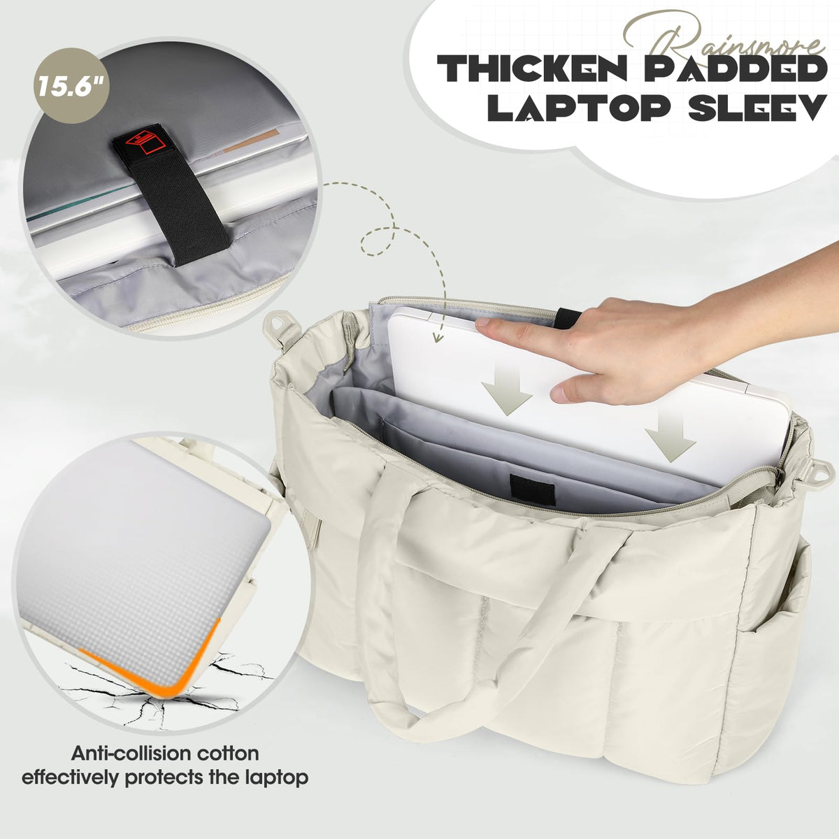 RAINSMORE front and side pockets provide quick access to keys and phone.
