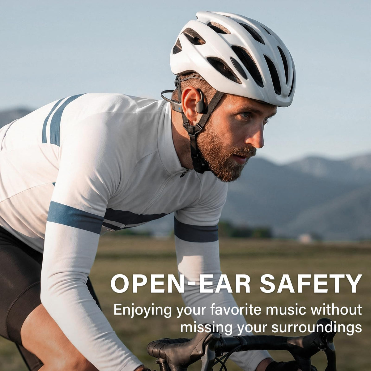 Rakklor Bluetooth 5.4 connection ensures stable wireless audio during cycling.