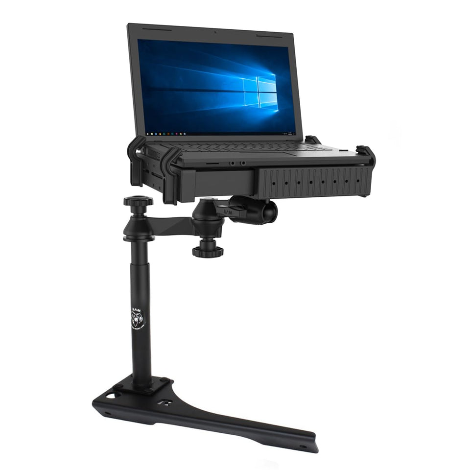 RAM MOUNTS laptop tray mounted on Dodge Ram 1500 (2019–2026) for flexible in-cab computing