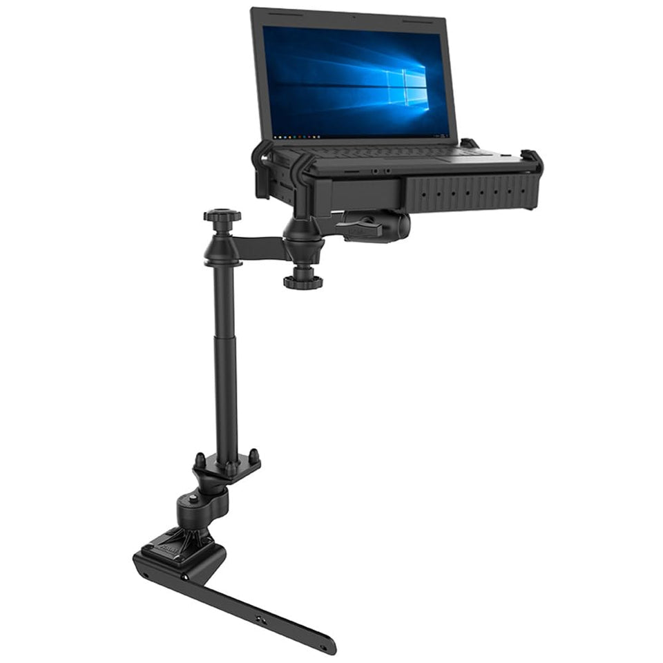 RAM MOUNTS No-Drill Laptop Mount with dual swing arms for flexible placement.