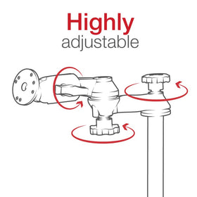 RAM MOUNTS seat-rail mount; stable work surface during transit