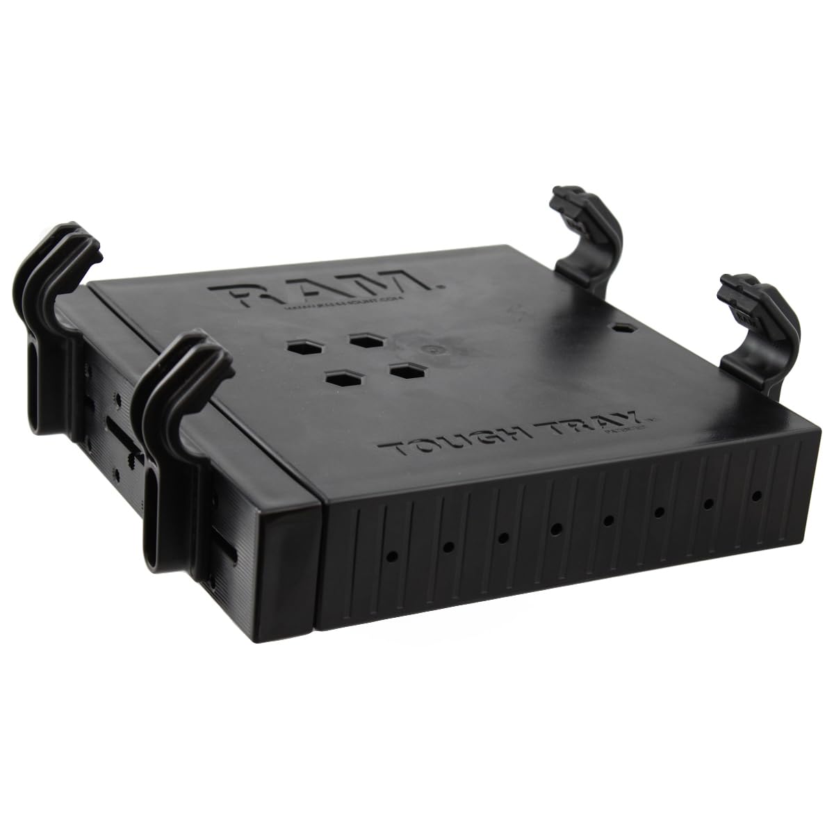 RAM MOUNTS Tough-Tray holds 10–17 inch laptops securely in vehicles.