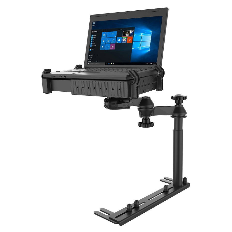 RAM MOUNTS universal vehicle laptop mount demonstrates broad compatibility for cars and trucks.