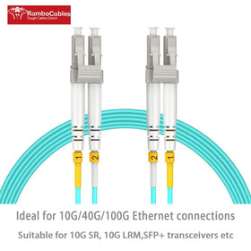 RamboCables OM3 LC-LC duplex patch cable 122m for high-density data center links