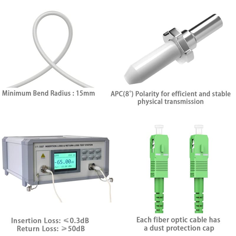 RamboCables white armored jacket on a simplex fiber patch cord
