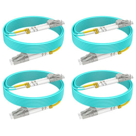 RamboCables OM4 LC-LC patch cable in a data center for stable 10G/40G/100G links.