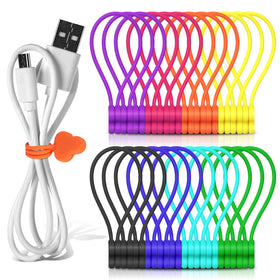 Ramzi reusable magnetic cable ties on fridge door organize cables neatly