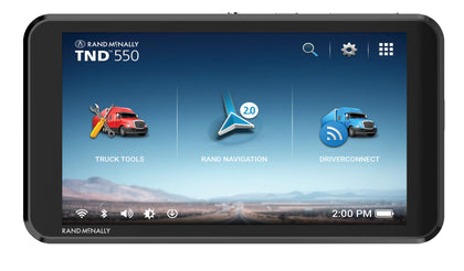 Rand McNally TND550 real-time traffic map for smarter routing and ETA estimation