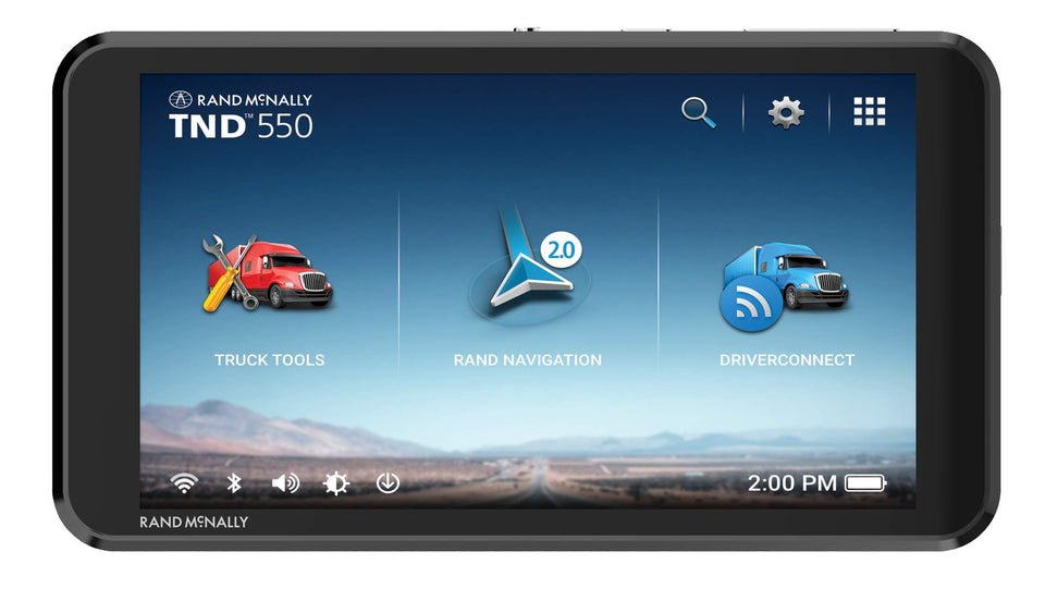 Rand McNally TND550 real-time traffic map for smarter routing and ETA estimation