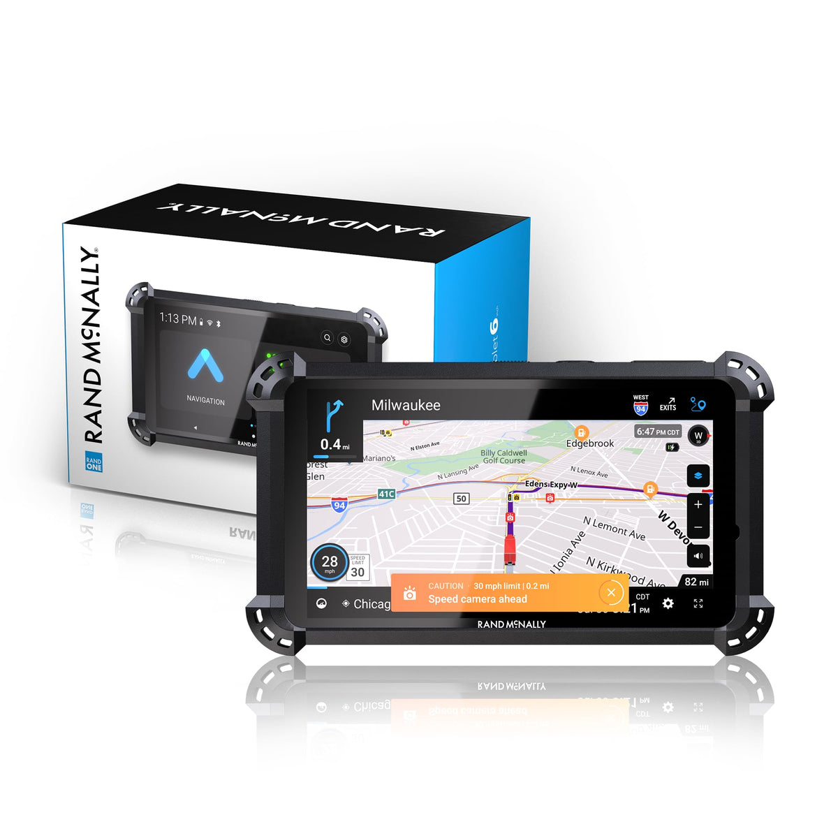 RandTab6 6-inch display on dash for easy navigation during trips.