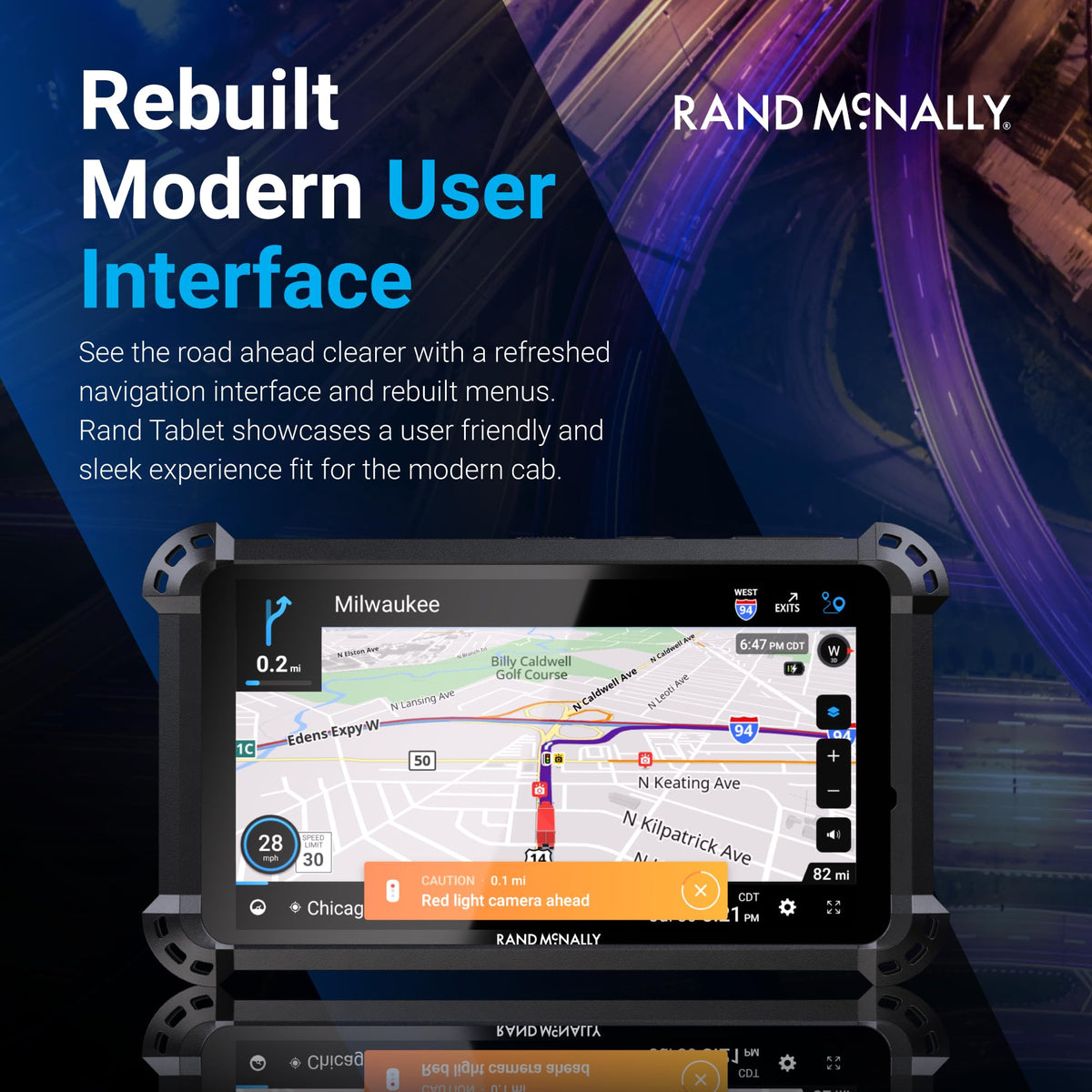 RandTab6 real-time traffic updates enable better route planning.
