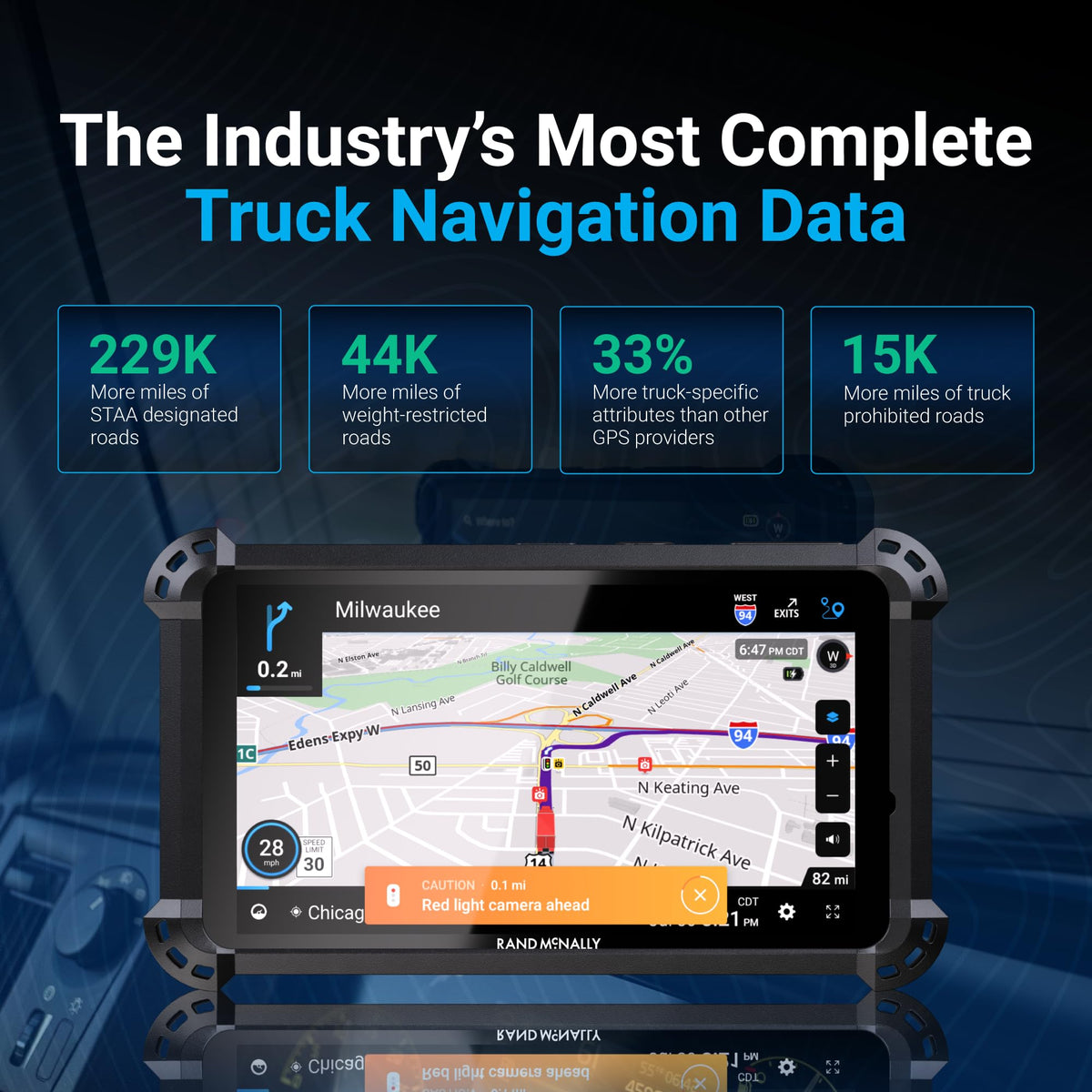 RandTab6 truck navigation routing guides safe, efficient hauls.
