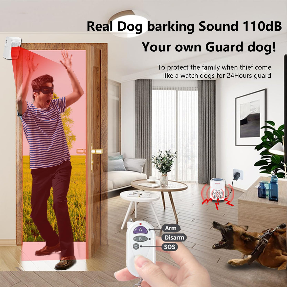 Ranxinyuan loud volume up to 110 dB to alert spaces and deter intruders.