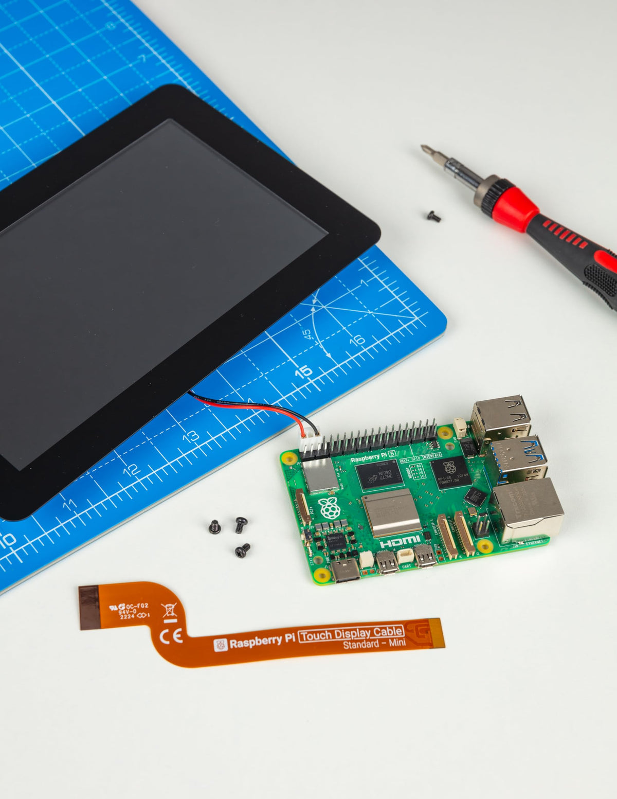 Raspberry Pi Touch Display 2 in-use as a kiosk with responsive touch and vivid visuals.