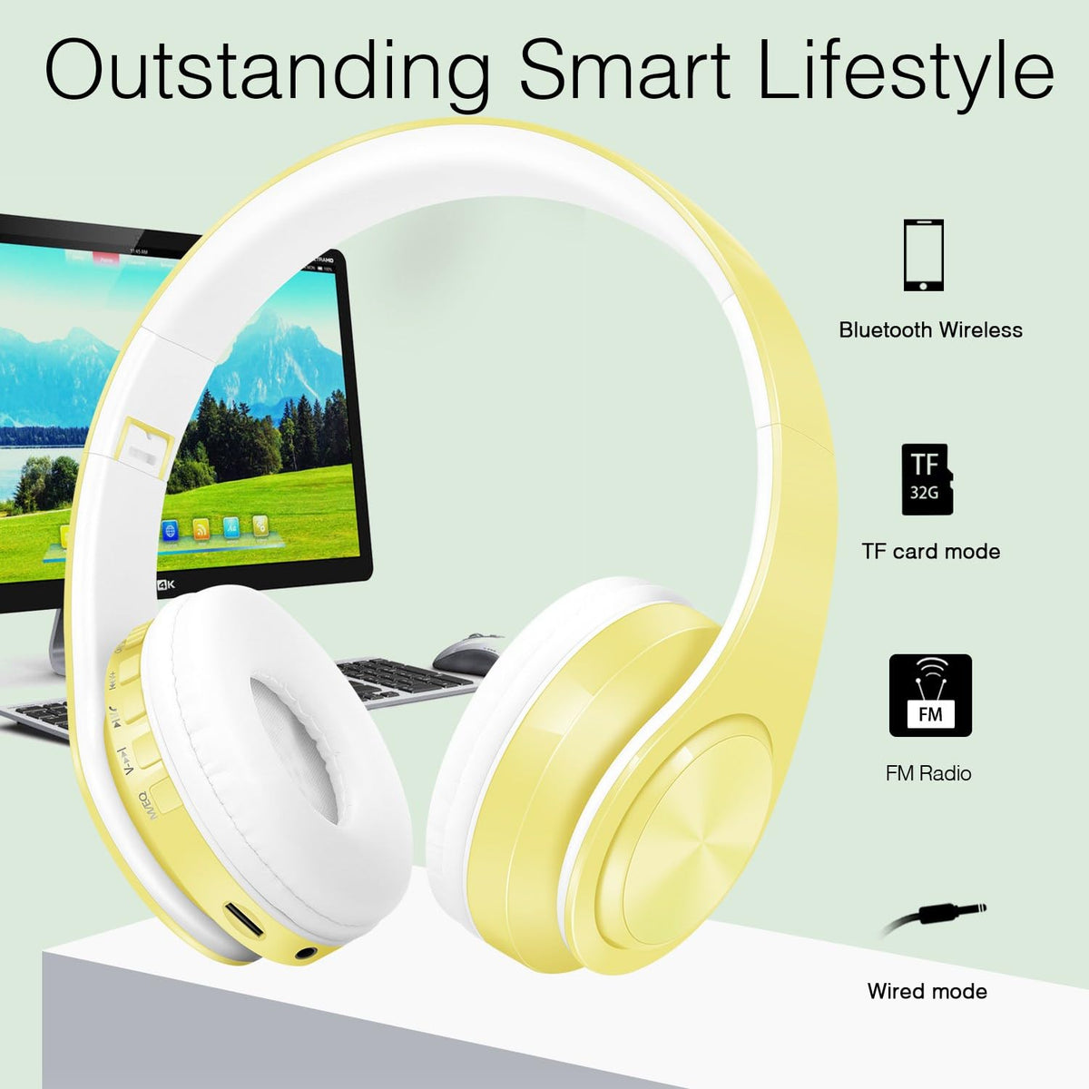 RAT TAIL folded compact headphones highlighting travel-ready design and space saving