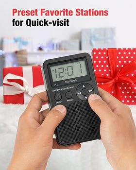 Ratakee CR2032 backup battery preserves clock and presets.