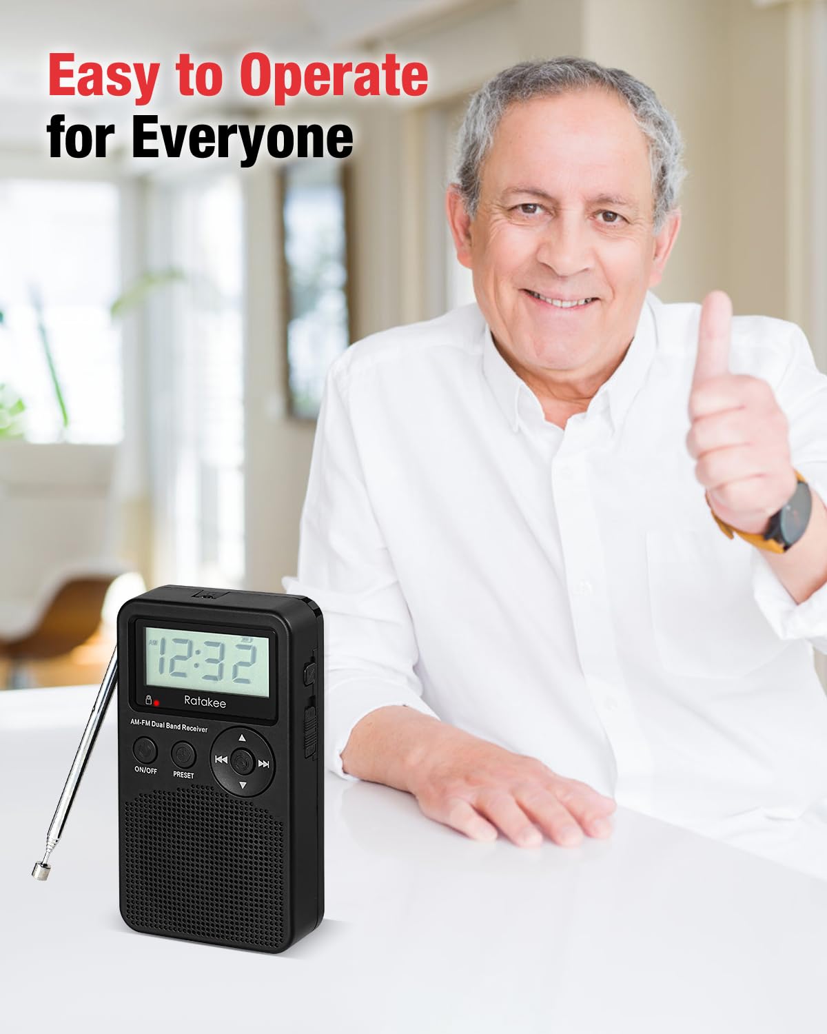Ratakee built-in speaker and earphone jack for private or shared listening.
