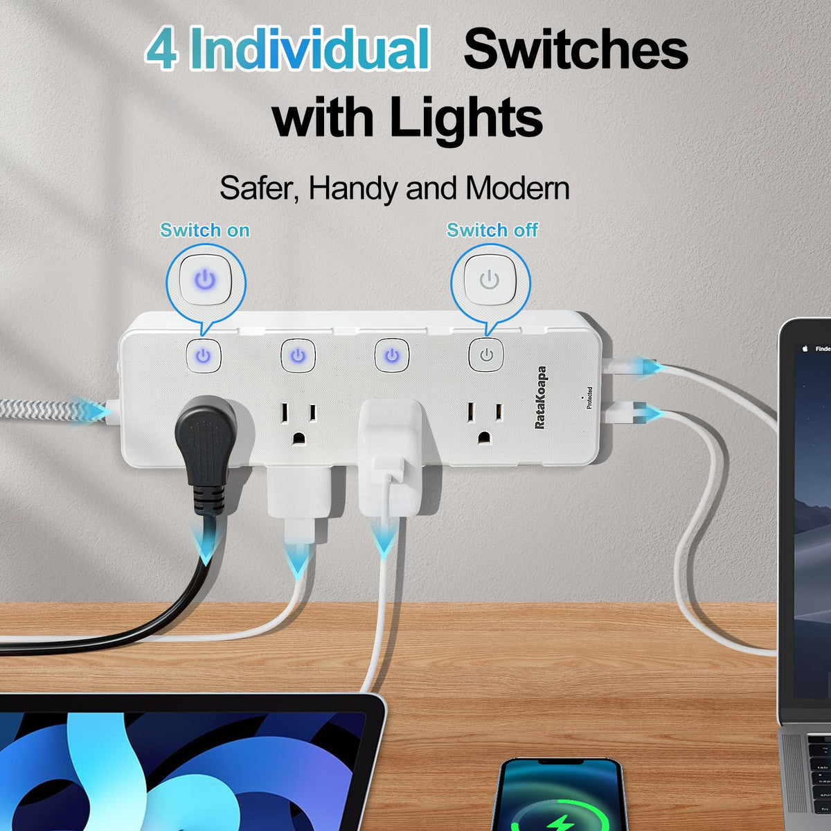 RataKoapa usb-a-and-usb-c-ports provide fast charging for multiple devices.