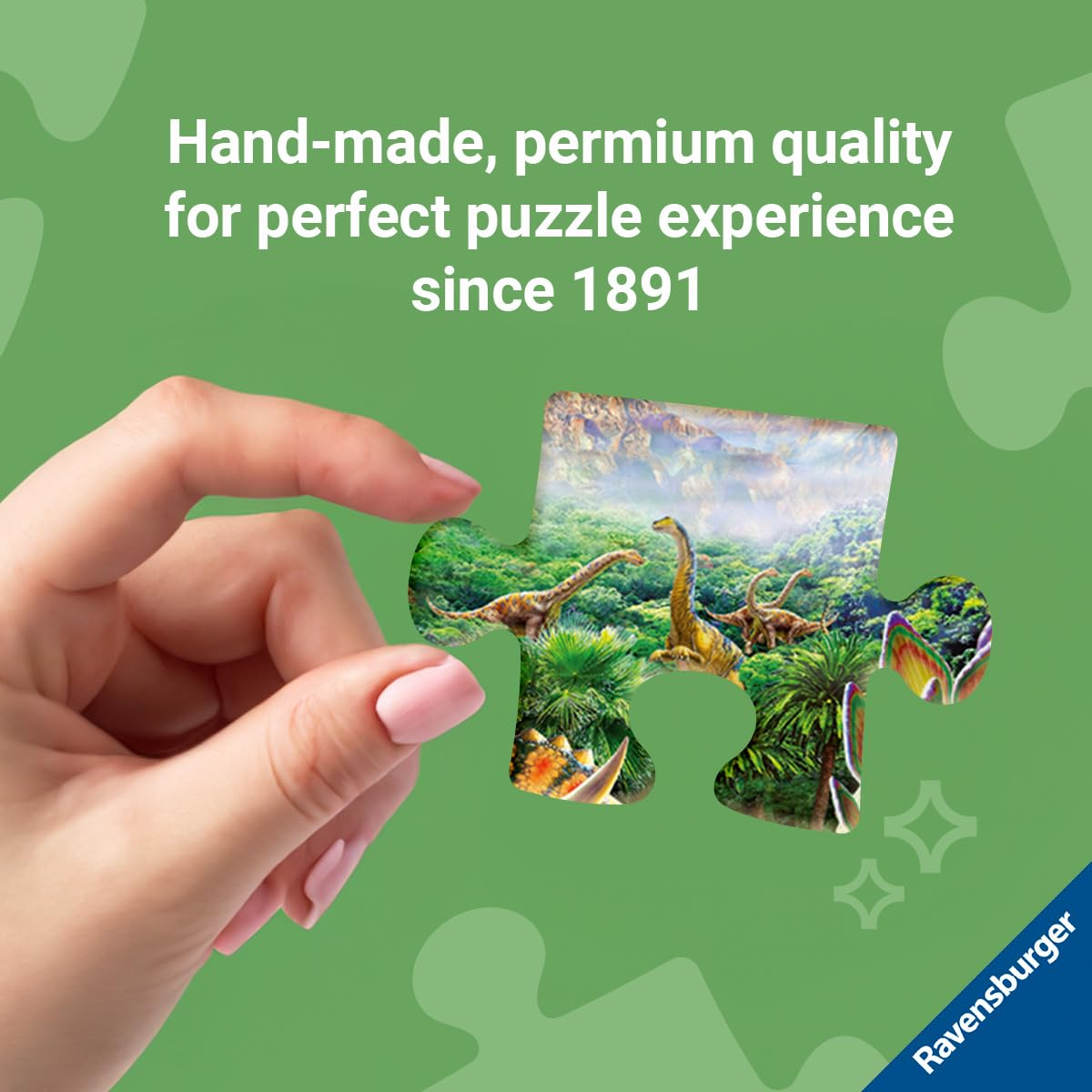 detailed view of Ravensburger corner pieces highlighting perfect interlocking benefit