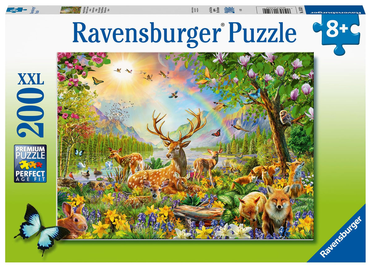 close-up of Ravensburger puzzle pieces showing thick cardboard fit and durability