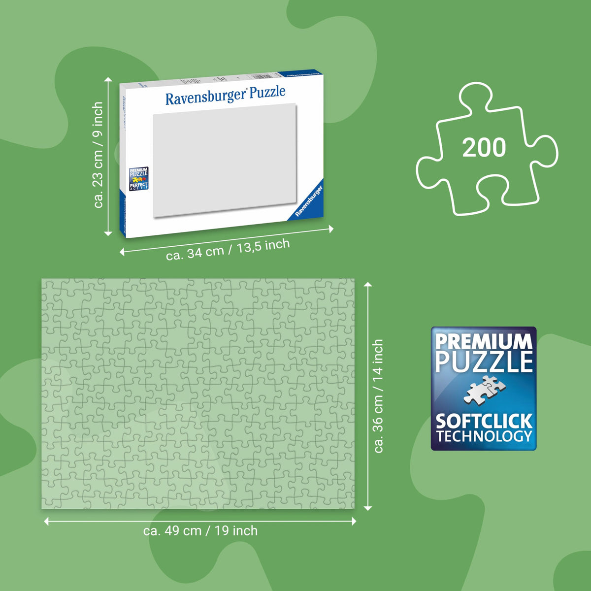 child hand holding Ravensburger piece demonstrating easy-grip benefit