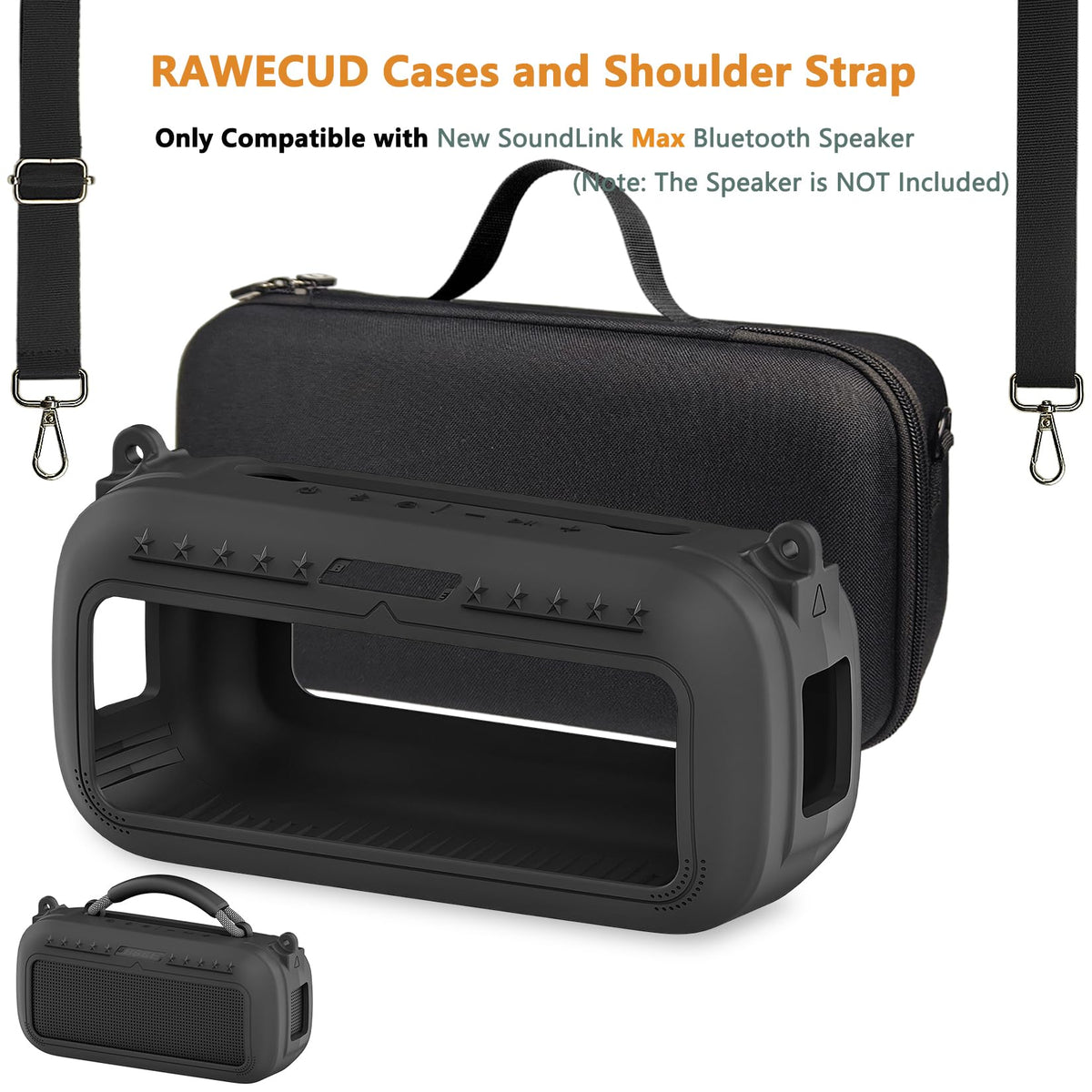 RAWECUD hard case open displaying organized interior and mesh pocket