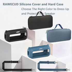 RAWECUD scale comparison with water bottle to illustrate compact travel-friendly size