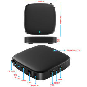 RAXXIO MAG555 dual-band Wi‑Fi for smooth streaming.