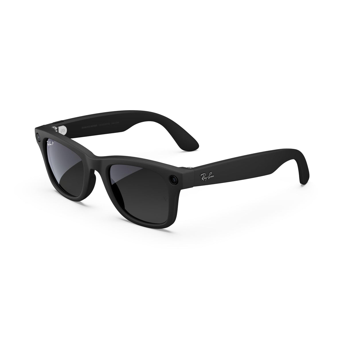 Ray-Ban Meta Gen 1 Wayfarer front view with discreet 12 MP camera.
