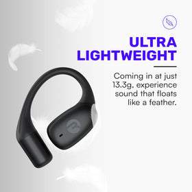 Raycon Essential Open Ear Buds sweat-resistant build suited for workouts and outdoor activities.