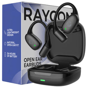 Raycon Essential Open Ear Buds overview showing lightweight comfort behind the ear