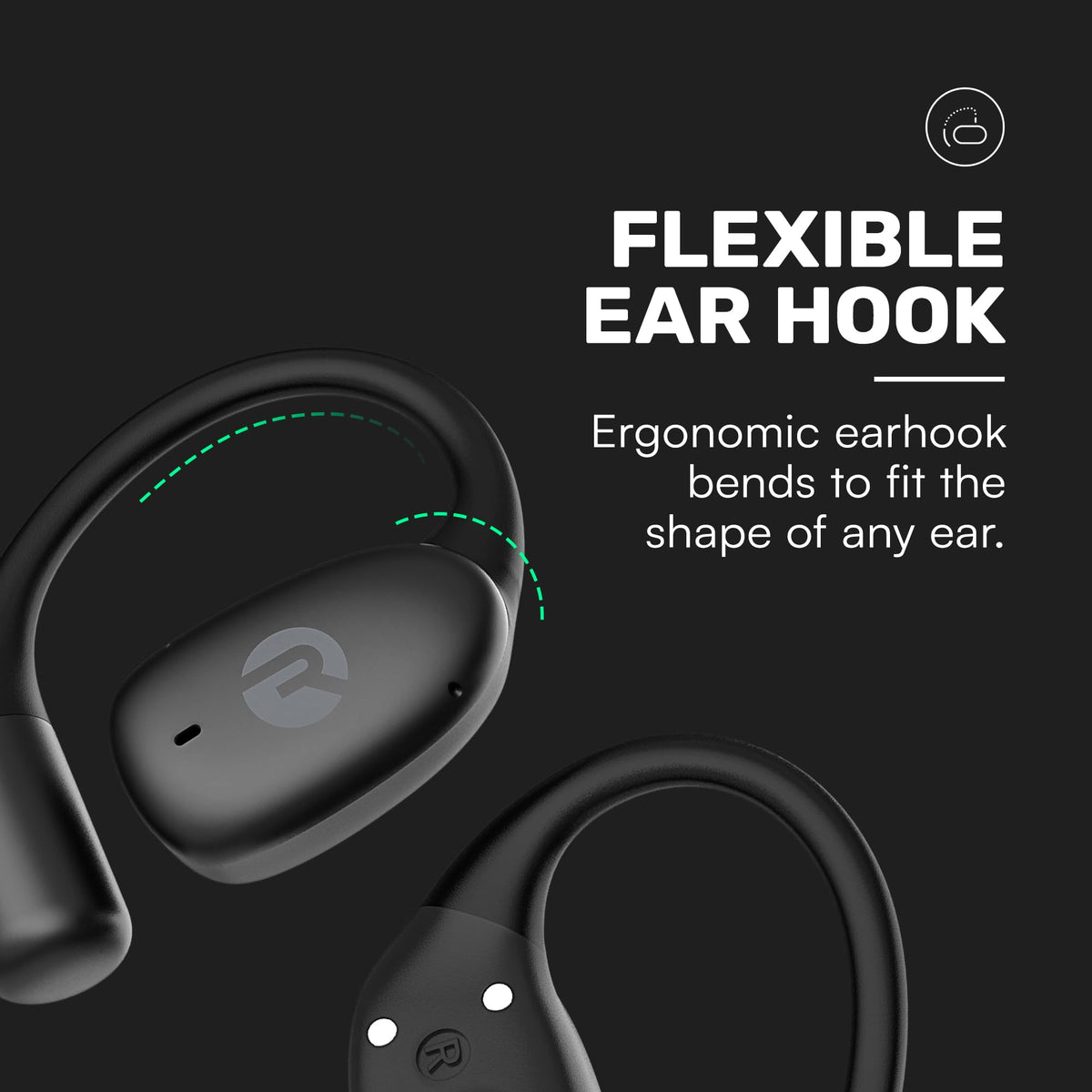 Raycon Essential open-ear buds during a run demonstrating sweat resistance