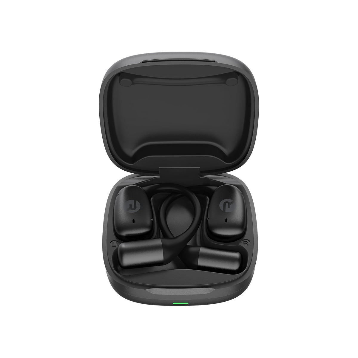 Raycon Essential Open Ear Buds worn during activity highlighting open-ear awareness