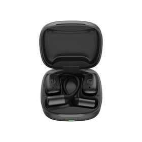 Raycon Essential Open Ear Buds worn during activity highlighting open-ear awareness