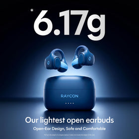 Raycon Everyday Clip Earbuds glasses-friendly design keeps you connected without removing your glasses.