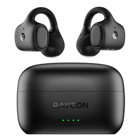 Raycon Everyday Clip Earbuds open-ear design keeps you aware of surroundings while enjoying music.