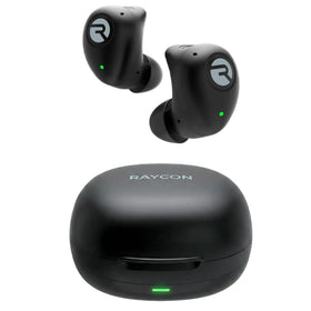 Raycon Fitness Earbuds in a compact case for on-the-go charging and storage.