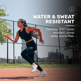 Raycon Fitness Earbuds connected to multiple devices for seamless switching