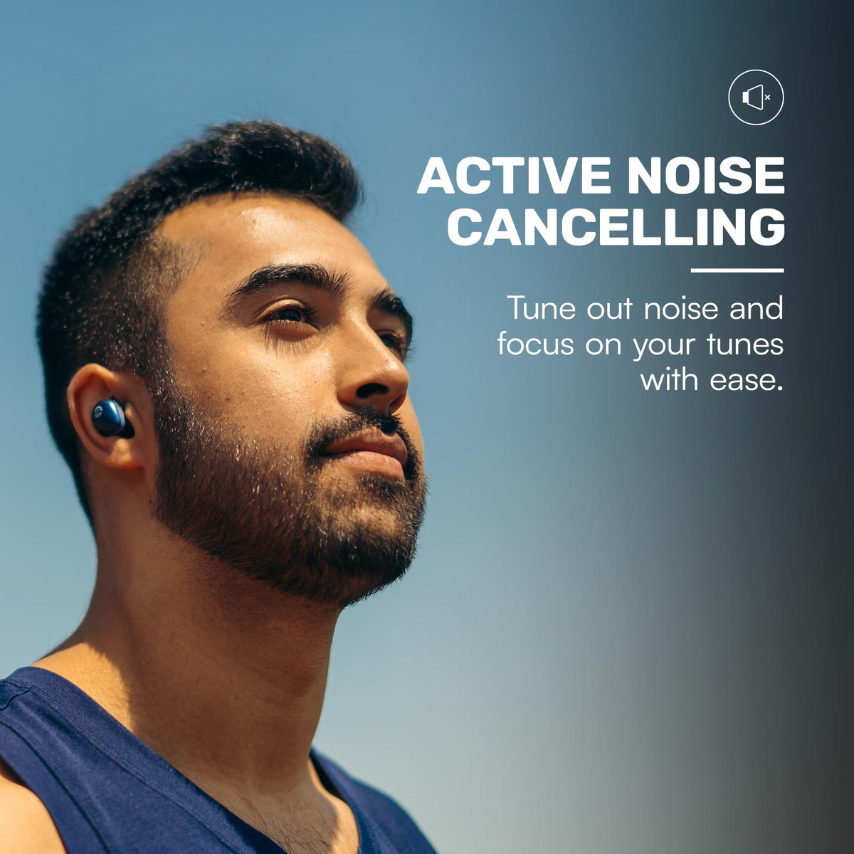 Raycon Fitness Earbuds showing sweat resistance during a tough workout