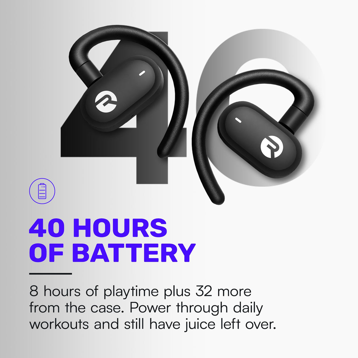 Raycon Fitness Open Ear Buds sweat-resistant for gym and cycling