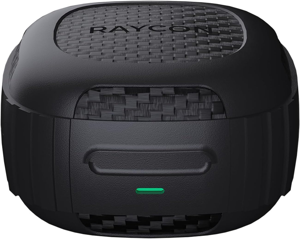 Raycon Impact Earbuds with charging case ready for long sessions